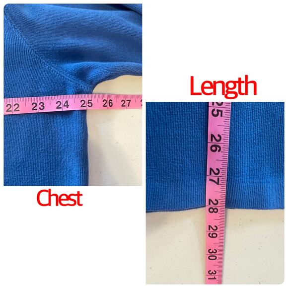 Polo by Ralph Lauren Royal Blue 1/4 Zip LS Cotton Classic Pullover Jacket Mens L - Picture 9 of 9